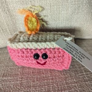Hand Crafted Pink and Orange Crochet Dumpster Fire